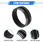 3pcs AC Switch Knob Cover Ring for Jeep Wrangler JK JKU (2011–2018) Black