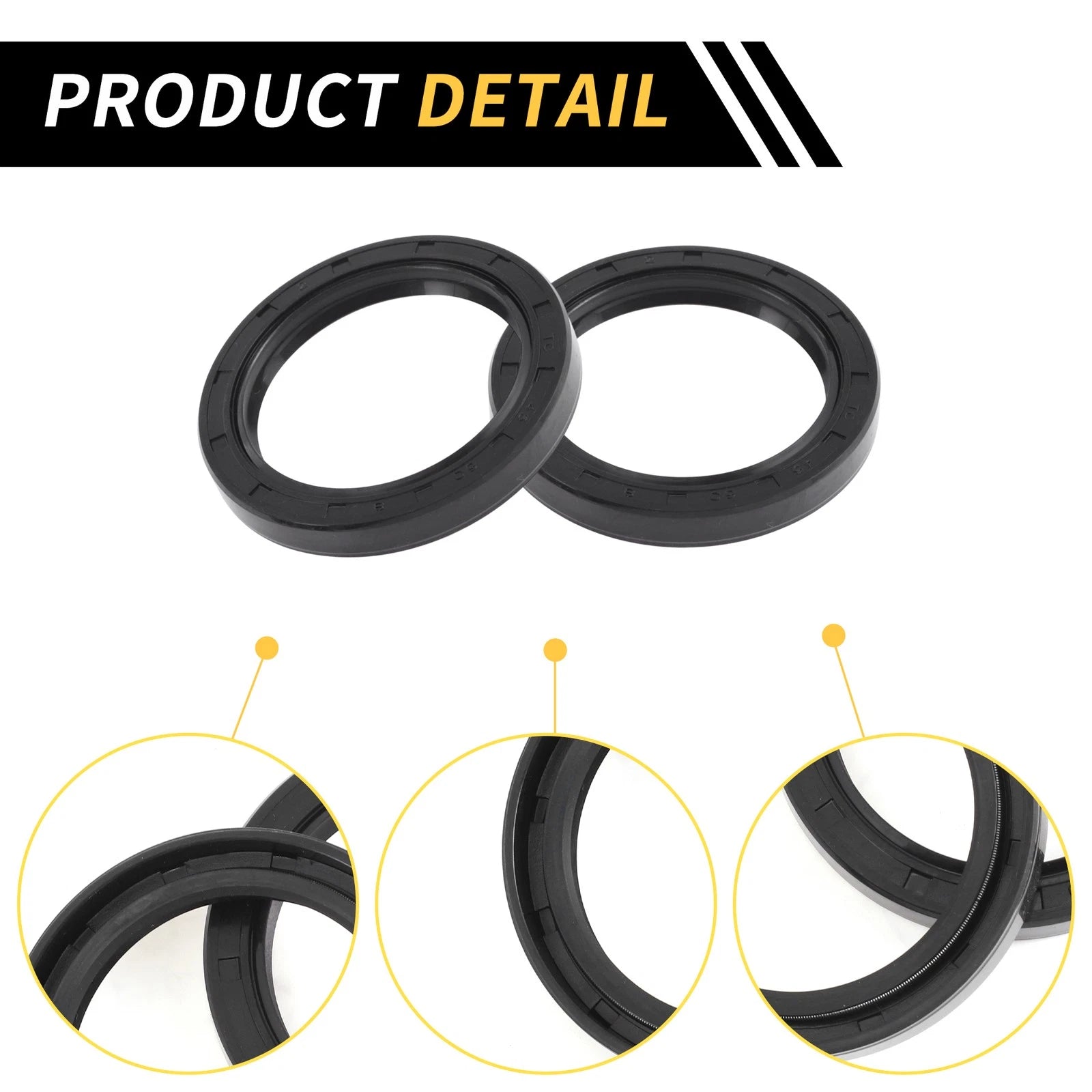 Set of 5 Oil Seal Rotary Shaft Seal NBR Rubber 45x60x8mm