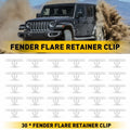 30pcs Fender Flare Retainer Clip for Jeep Wrangler JL (2018–2020), Gladiator (2020)