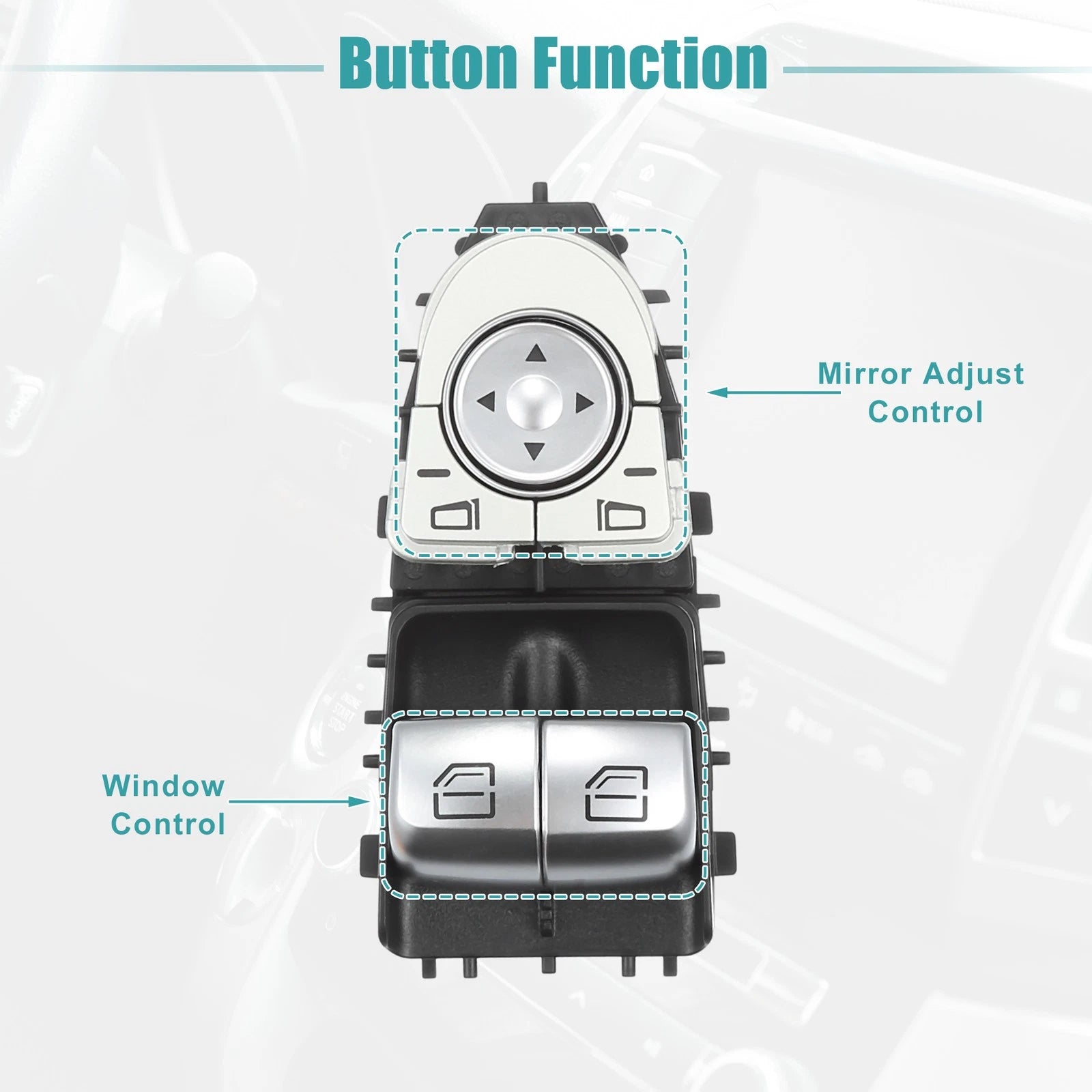 Set of 1 Power Window Switch for Mercedes-Benz C300 C43 C63 (2015–2020) No.A2059050202