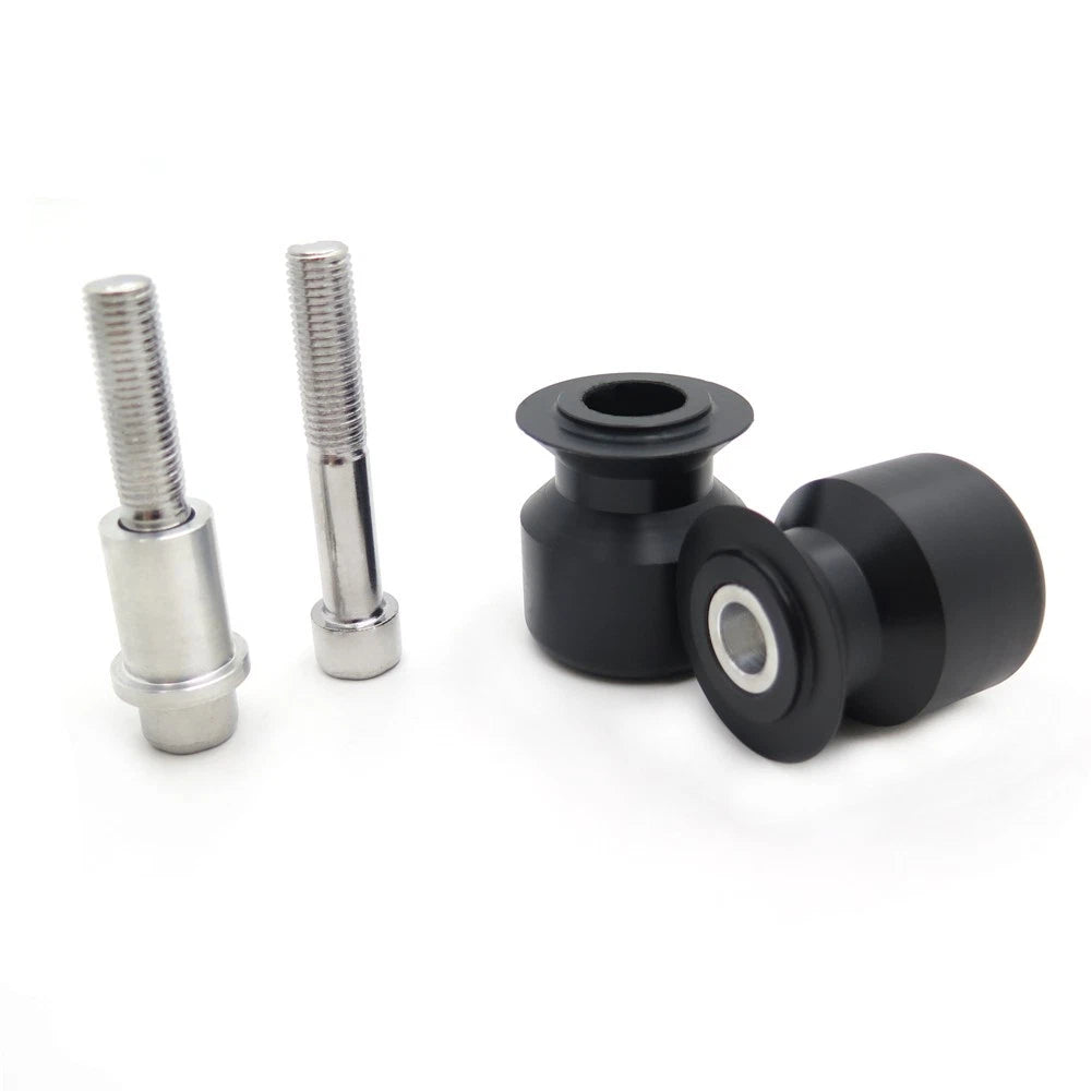 Black Swingarm Spools 10mm for Kawasaki Ninja Z1000, ER-6N, EX250F, EX650, ZRX1100
