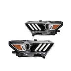 HID/Xenon Headlight Assembly Pair for Ford Mustang (2015–2017)