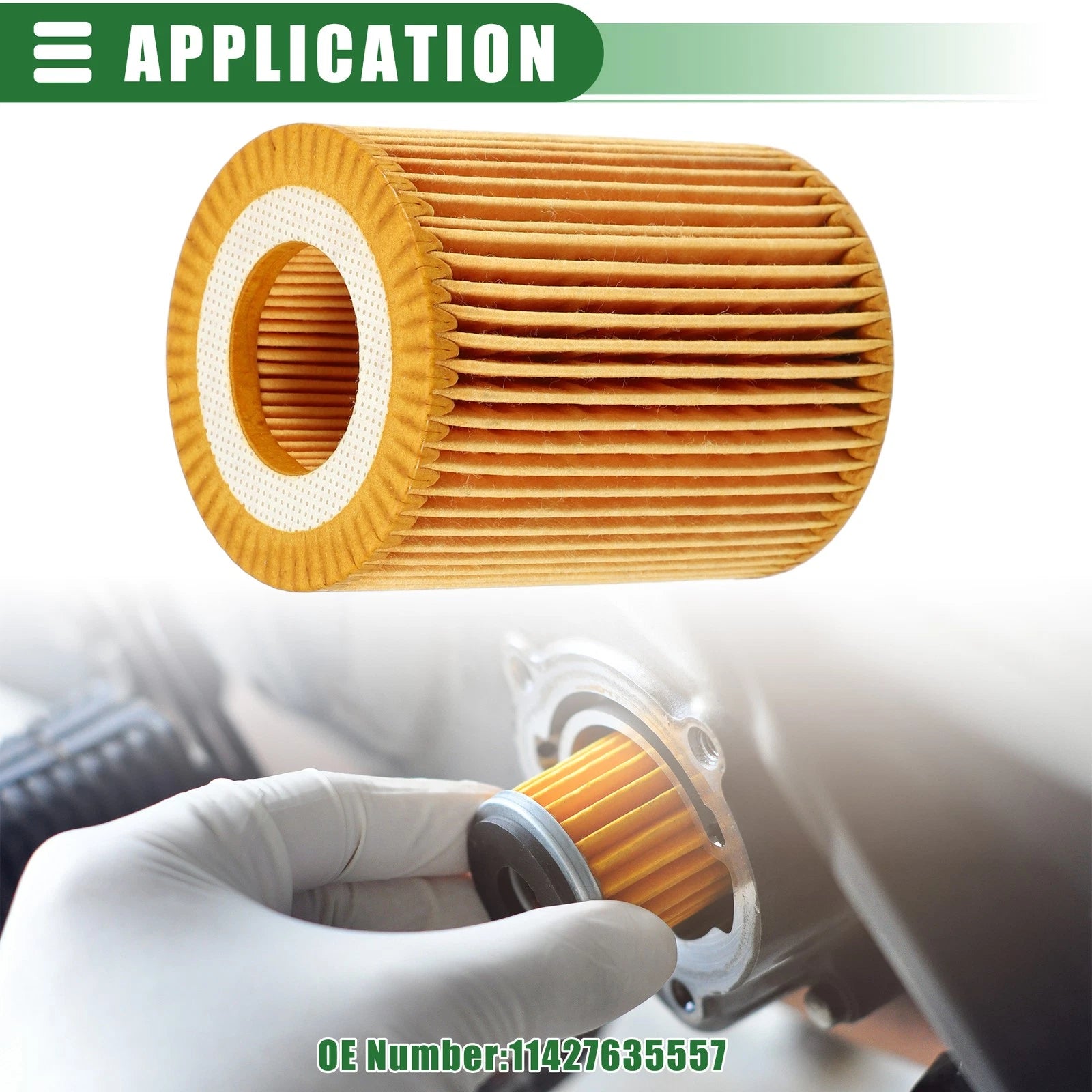 Set of 1 Engine Oil Filter & Fuel Filter for BMW F20 (2010–2015) No.11427635557