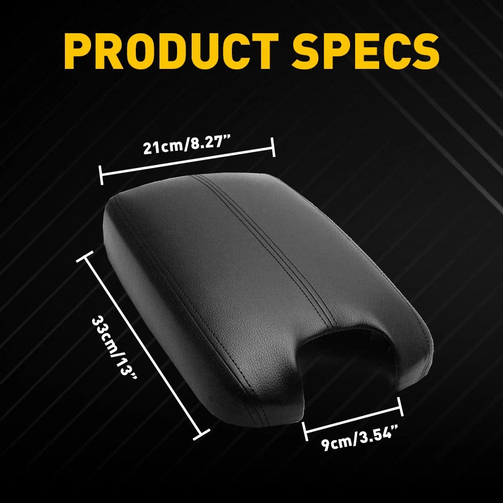 Armrest Console Cover for Honda Accord (2008â2012) Black Leather