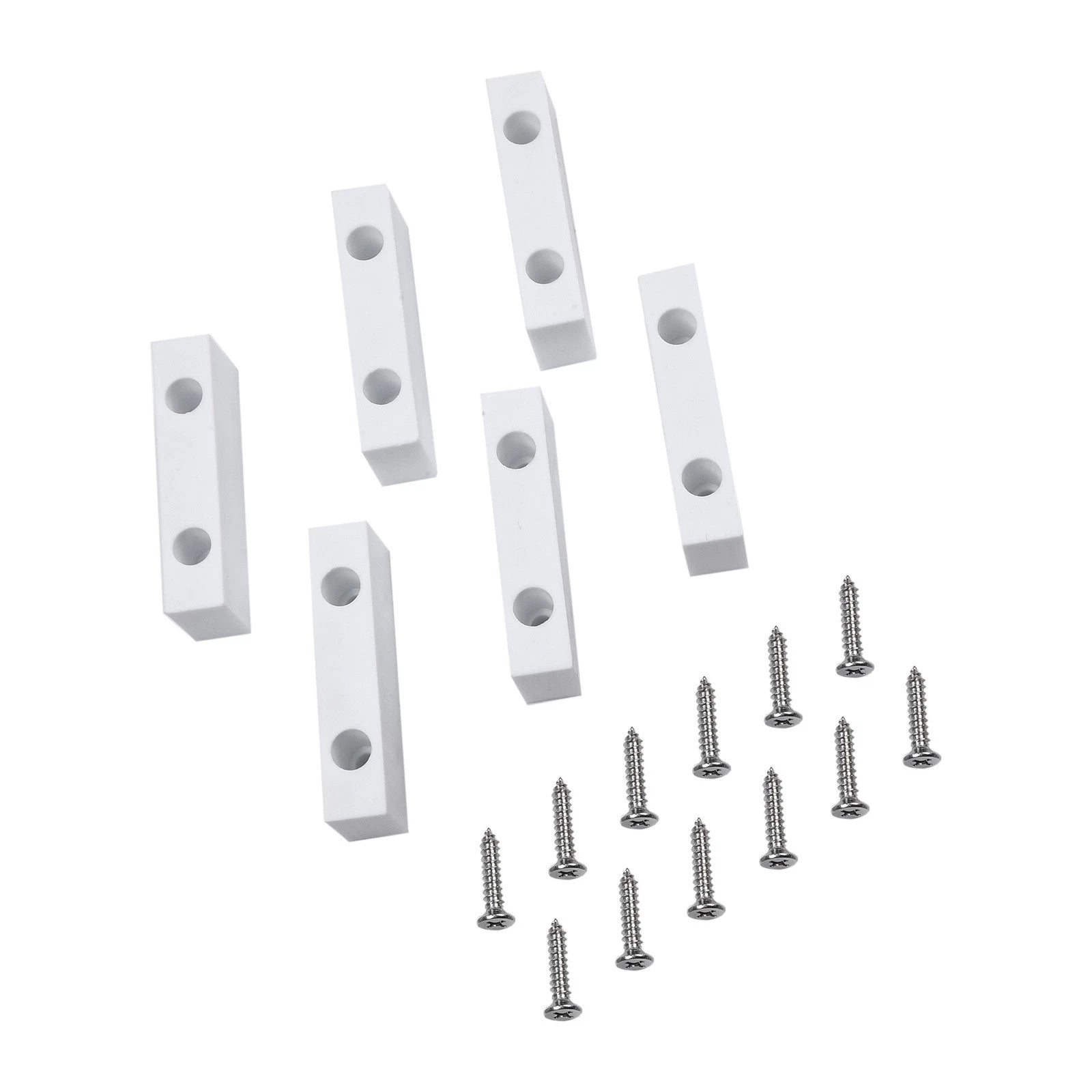 6x Double Hole Sliding Door Lock Block Limiter for Window Positioning (N/A)