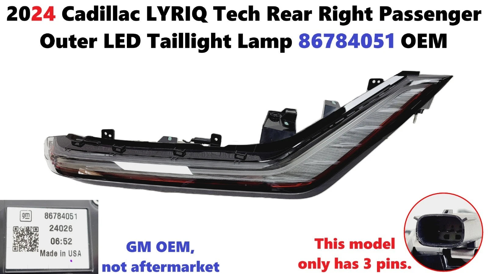 LED Taillight Lamp for Cadillac LYRIQ (2024) 86784051