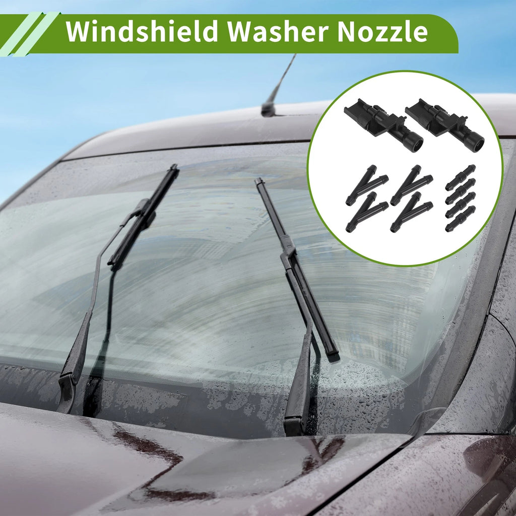 Set of 1 Windshield Washer Nozzle with Hose Connector for Honda (No. 76810TP6A01)