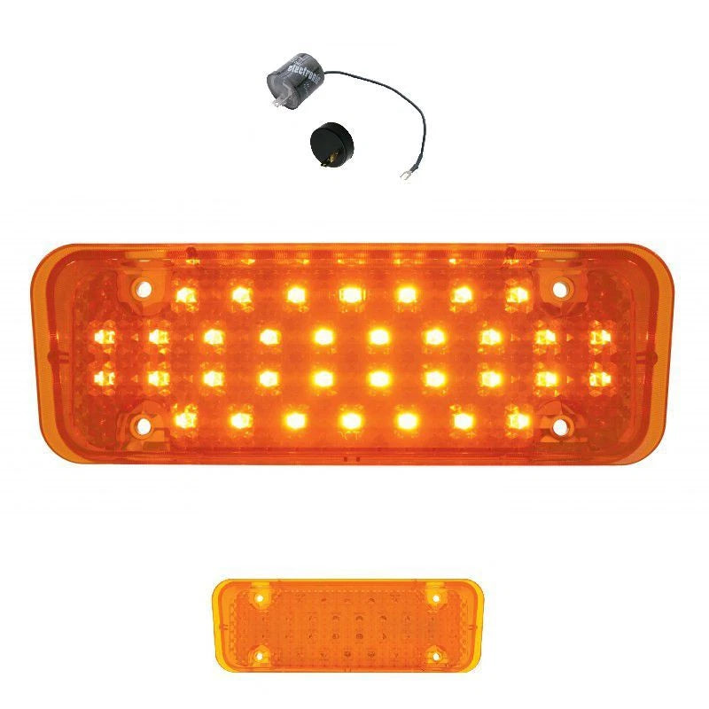 LED Parking Lights with Flasher Amber Turn Signal for Chevy Truck (1971–1972)