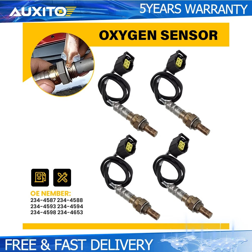 Set of 4 Oxygen Sensors for Jeep Wrangler (2001–2018)