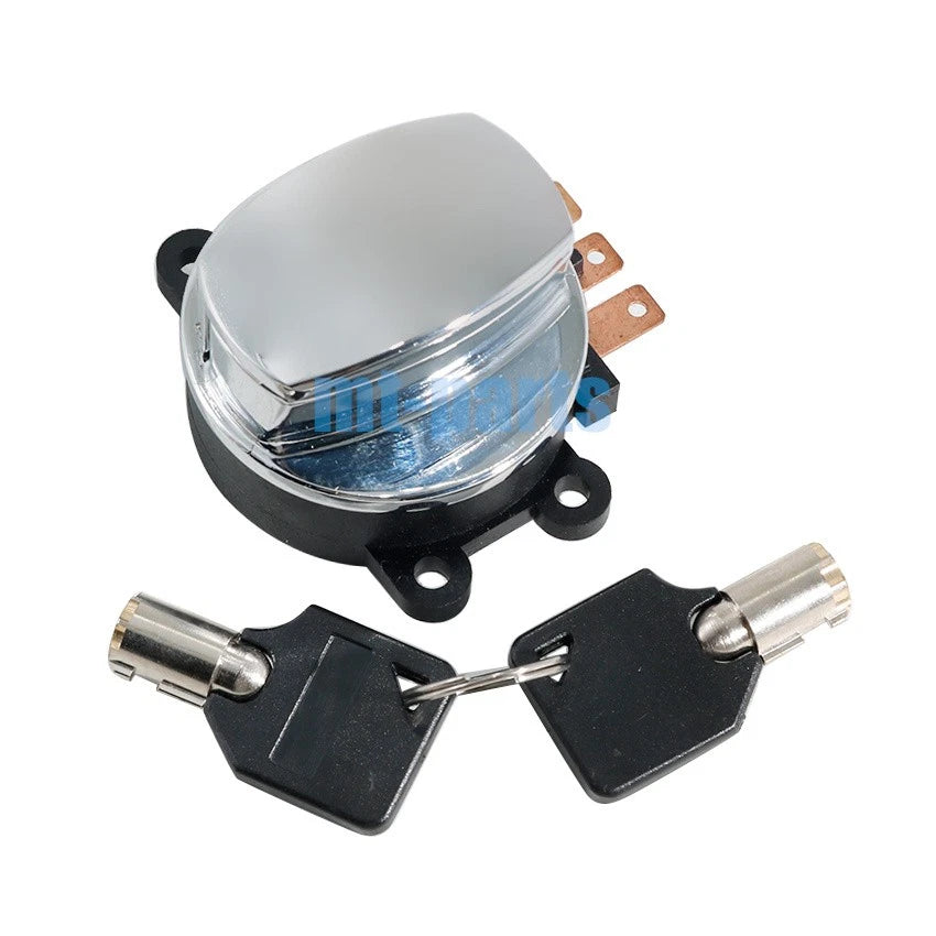 Chrome Ignition Key Switch Kit for Harley Dyna Glide Wide Glide (1993–2000)
