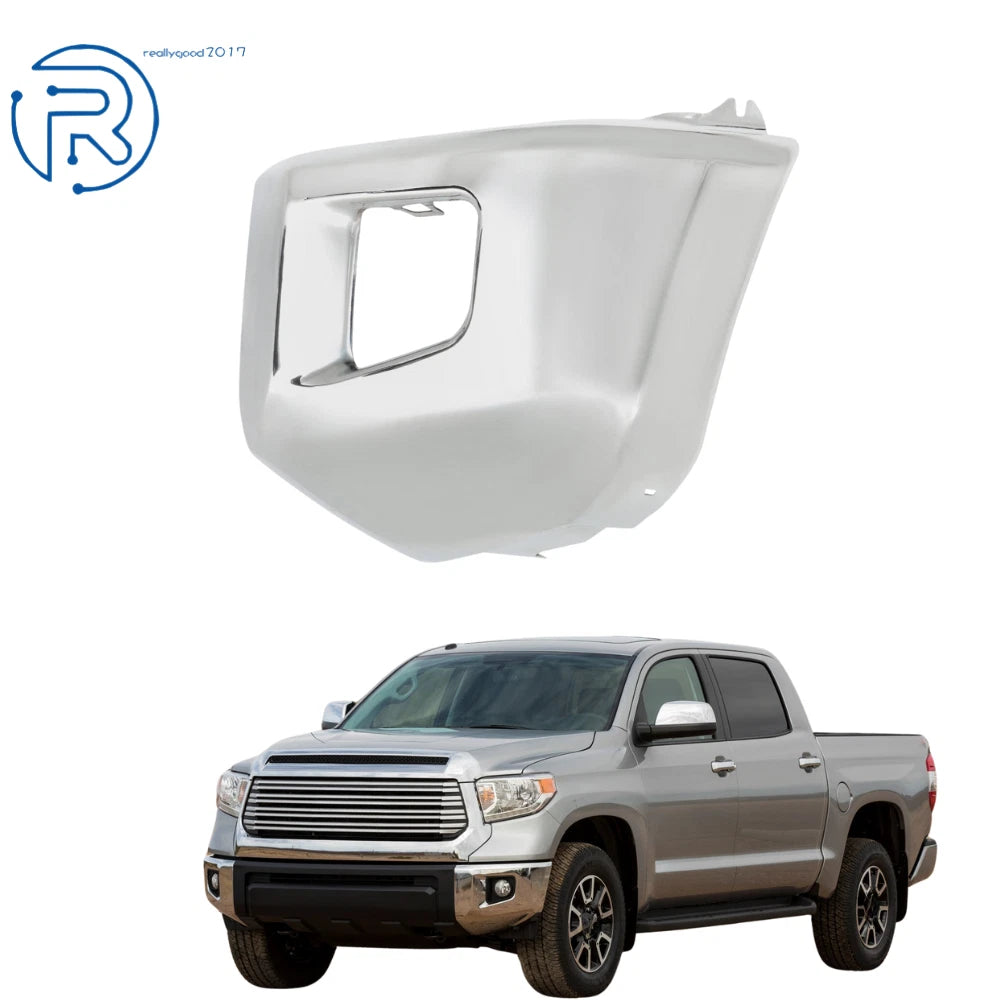 Chrome Front Left Bumper End Cap for Toyota Tundra (2014–2021)