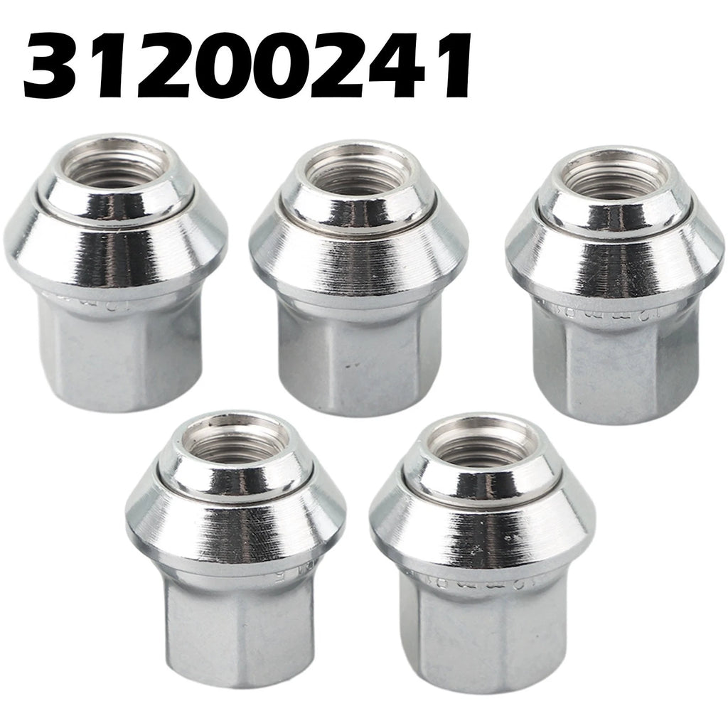 Set of 5 Chrome Wheel Nuts for Volvo