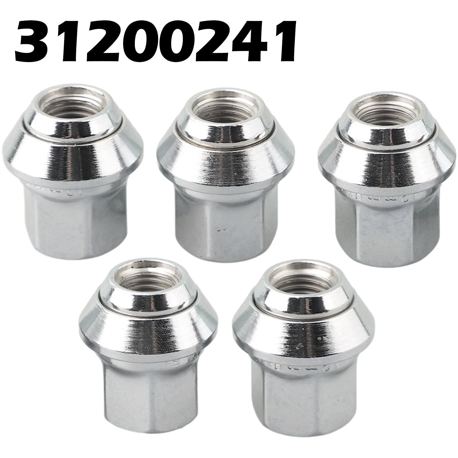 Set of 5 Chrome Wheel Nuts for Volvo