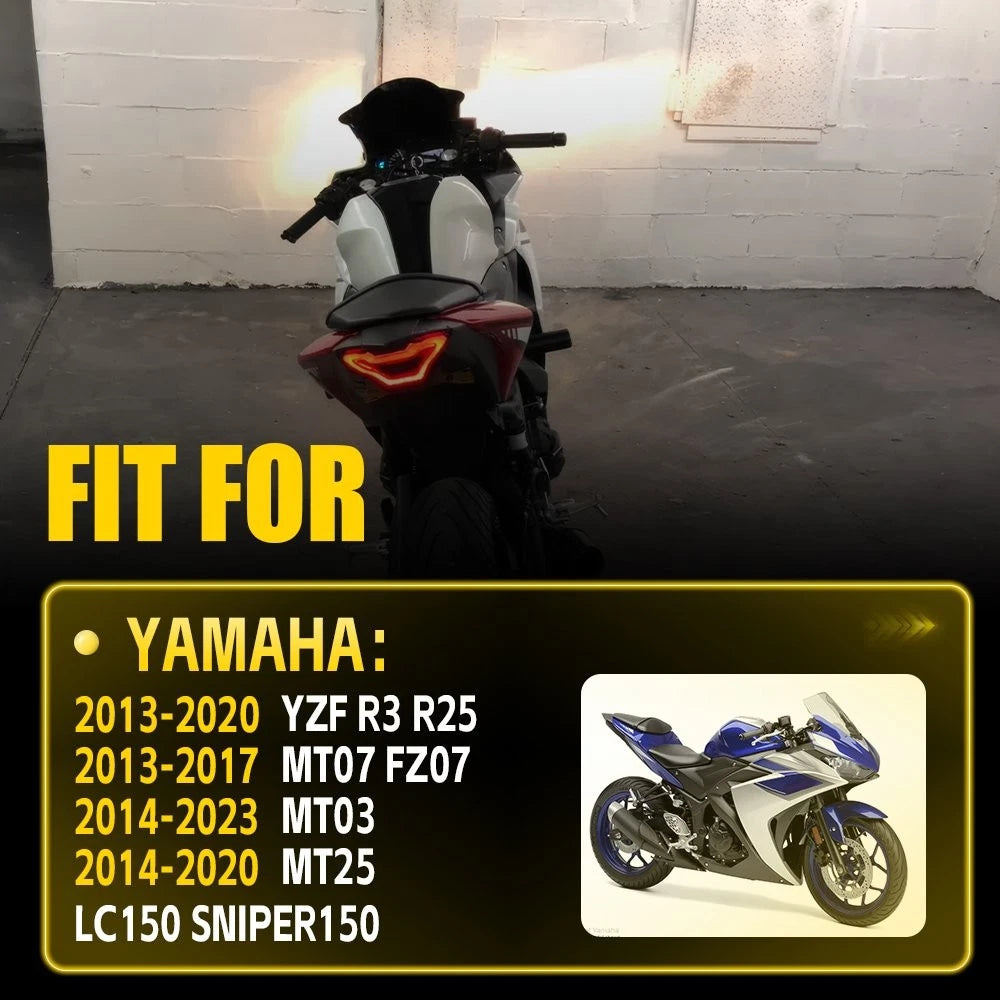 Smoke LED Brake Tail Light Turn Signal for Yamaha MT-07 (2021–2024)