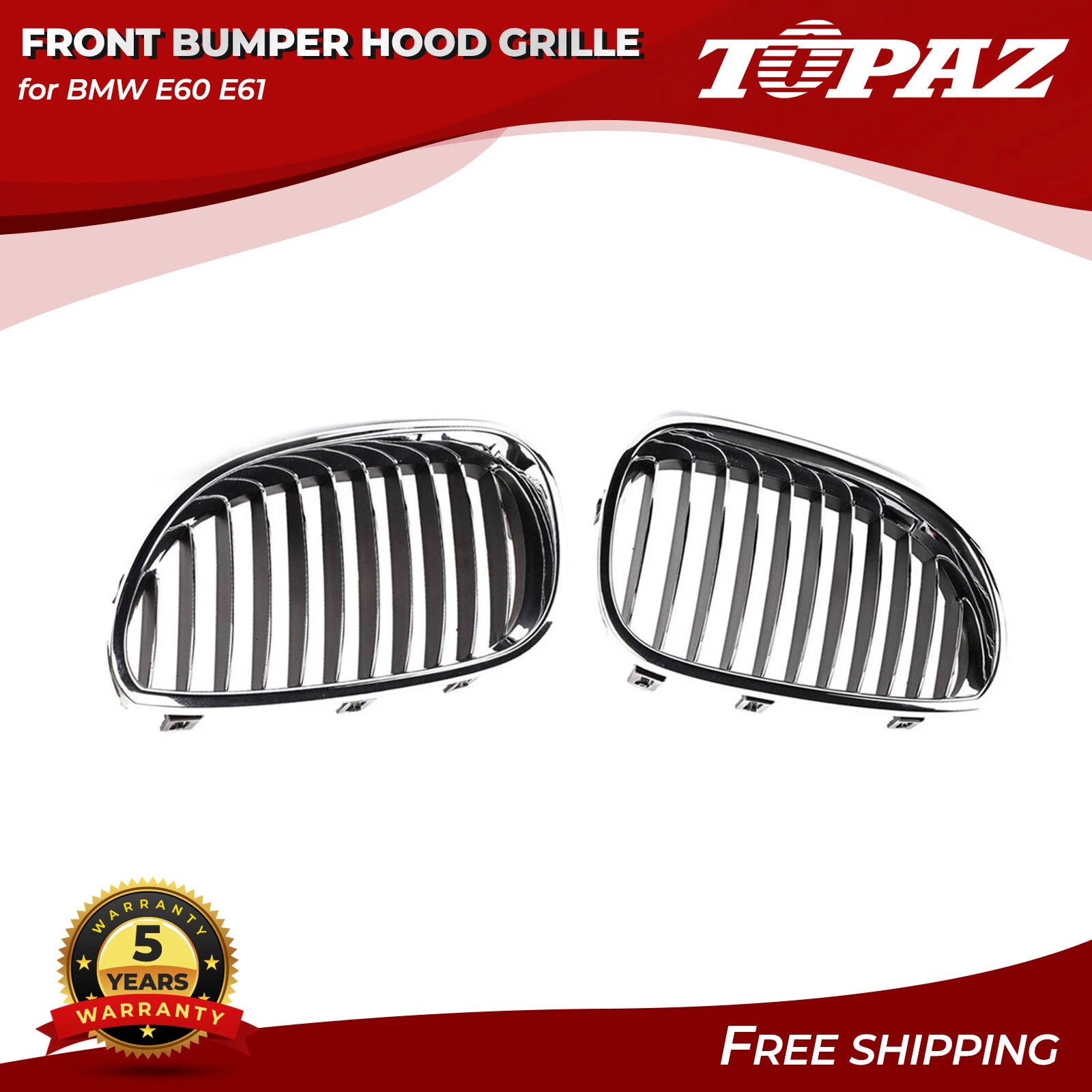 Chrome Grille for BMW E60 E61 (2004–2010)
