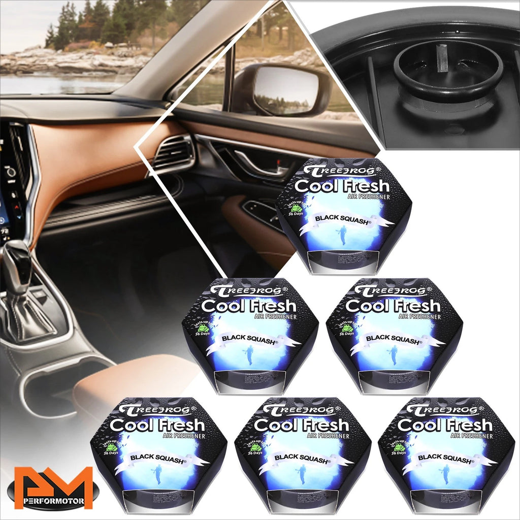 6x Treefrog Black Squash Air Freshener for Room/Car/Office (60g/2.1oz)