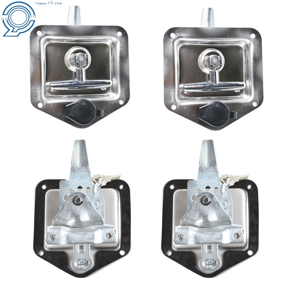 Set of 4 T-Handle Tool Box Locks for RV Door Latch with Keys