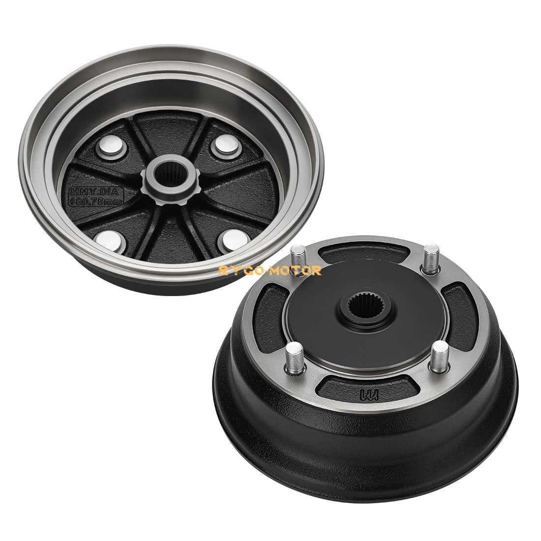 2X Rear Brake Drum Hub for Kawasaki Mule 3010 KAF620E KAF950B (2001–2008)