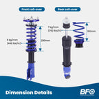 Coilover Kit for Ford Mustang (1994-2004) Adjustable Height Shocks