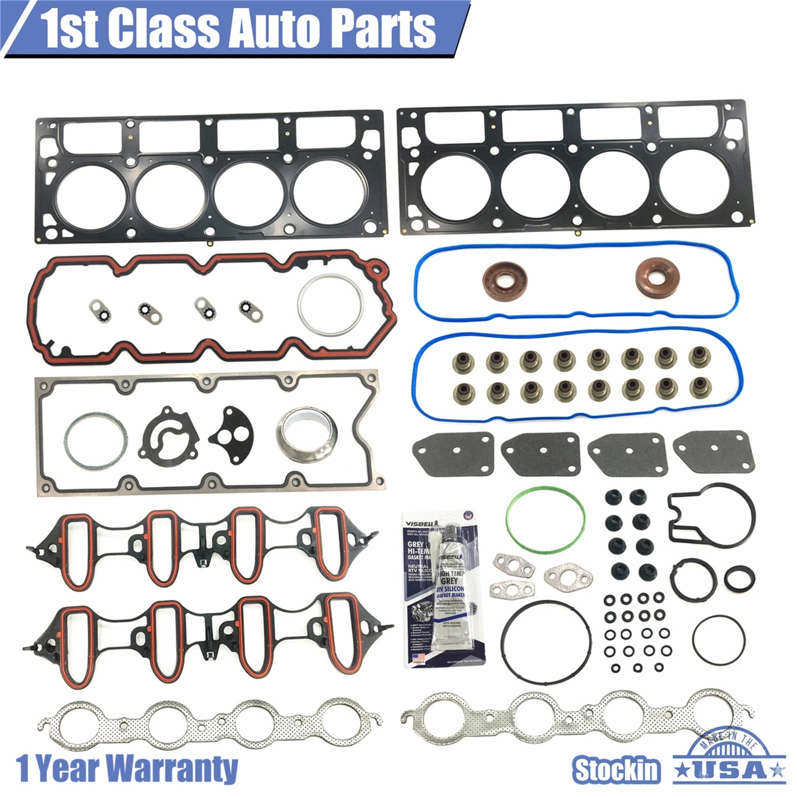 MLS Head Gasket Set for Chevy Tahoe GMC Envoy Buick Cadillac 2002–2014 5.3L 4.8L