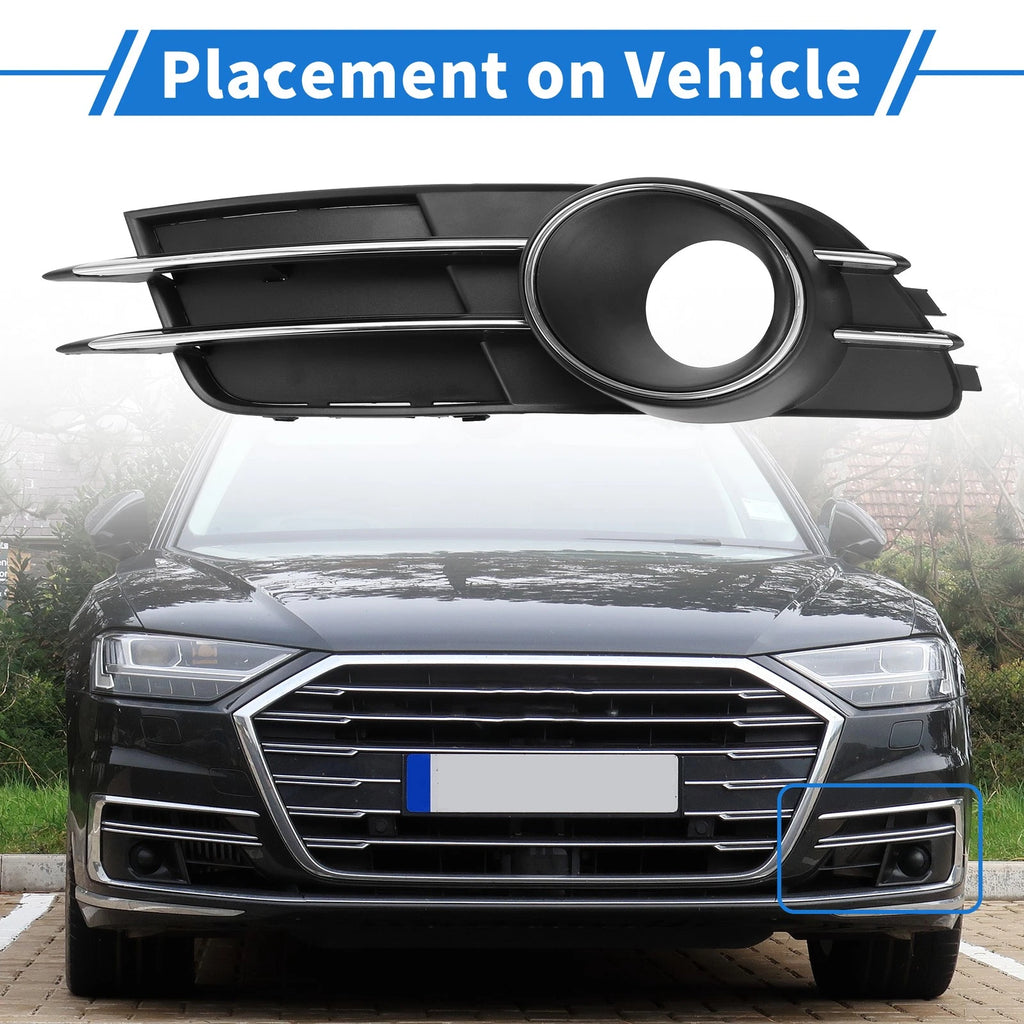 1pc Front Left Fog Light Grill for Audi A6 C7 (2011–2014) No.4GD807681B ABS