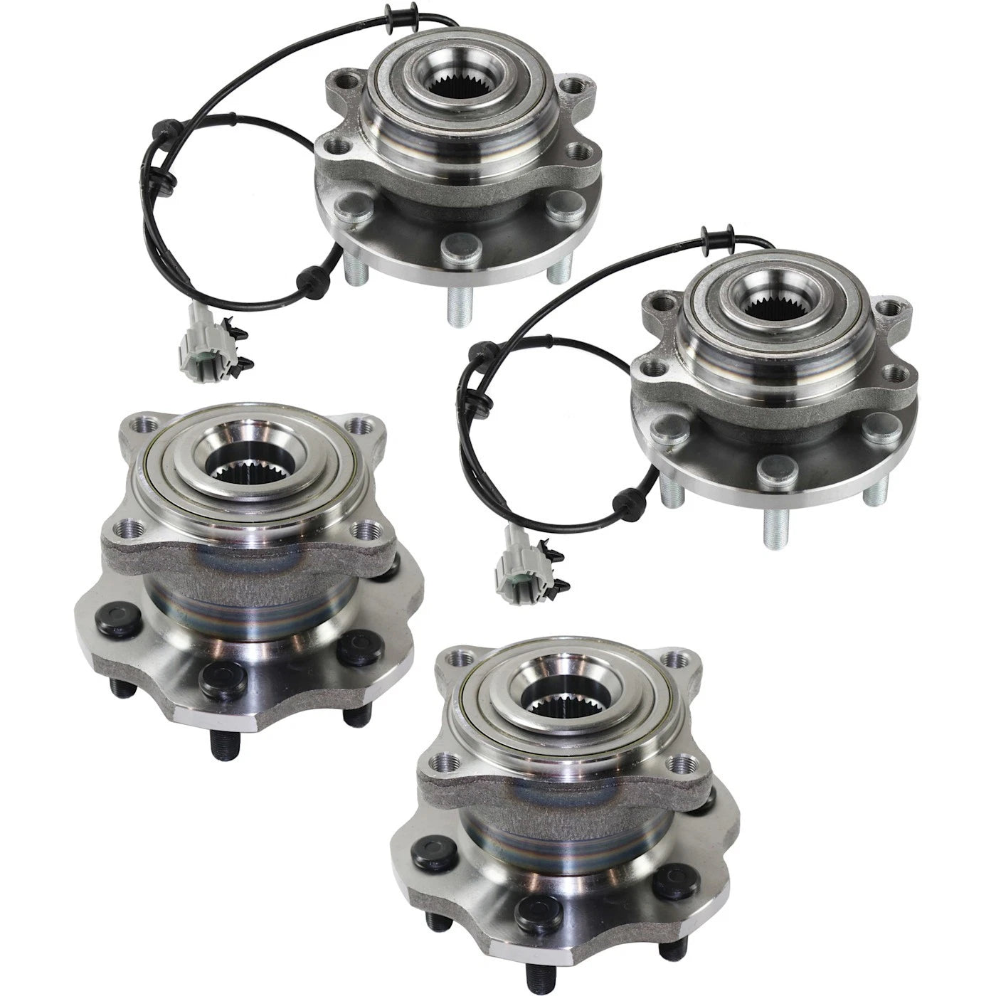 Set of 4 Wheel Hubs for 4WD 4X4 Vehicles
