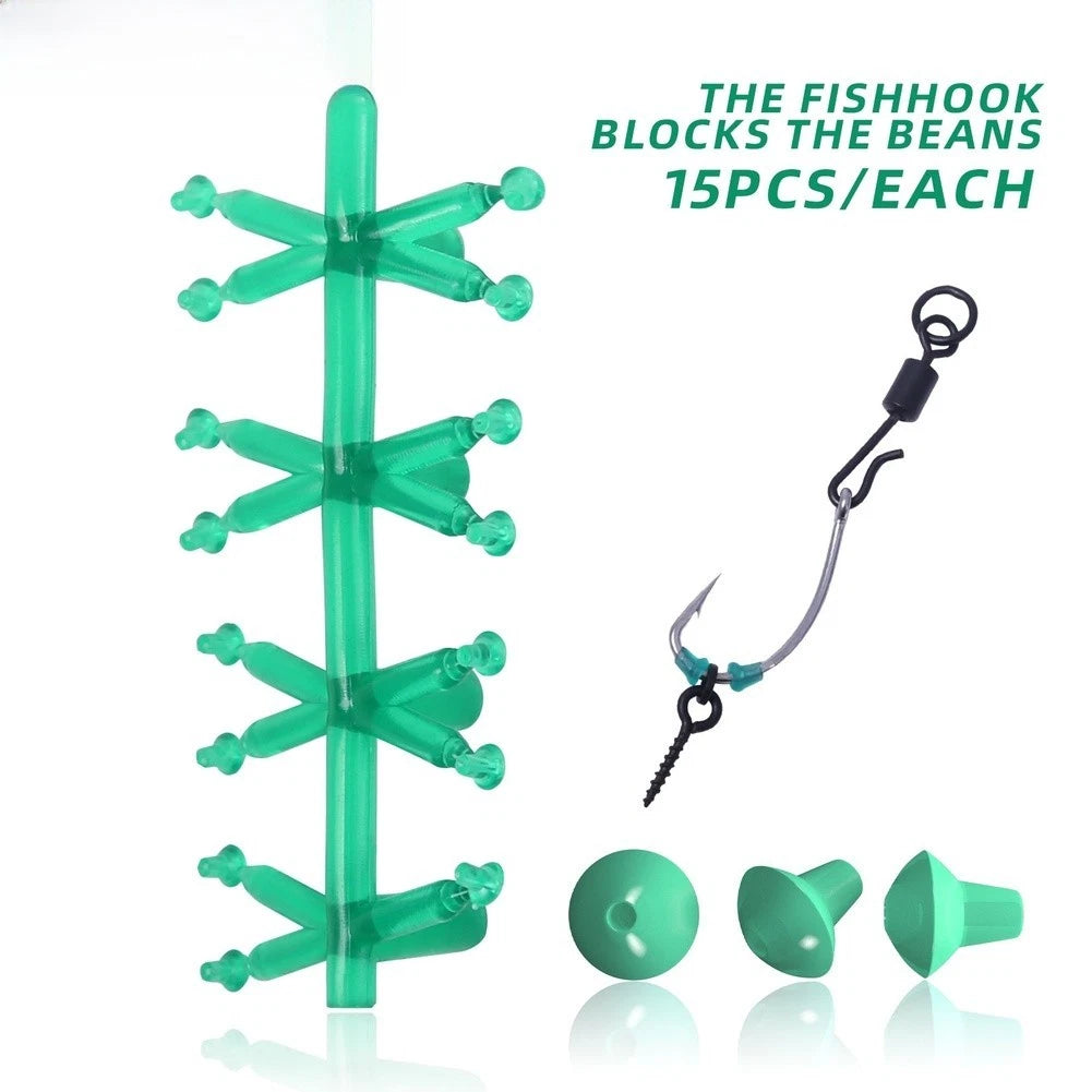 20 PCS PVC Plastic Fishing Hook Beads Stopper for Carp Tackle