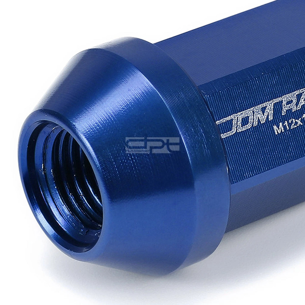 20 PCS Closed End M12x1.25 35mm Tall Blue Aluminum Lug Nuts for JDM Vehicles