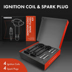 Set of 4 Ignition Coils & 4 Iridium Spark Plugs for Honda Civic (2016–2020)