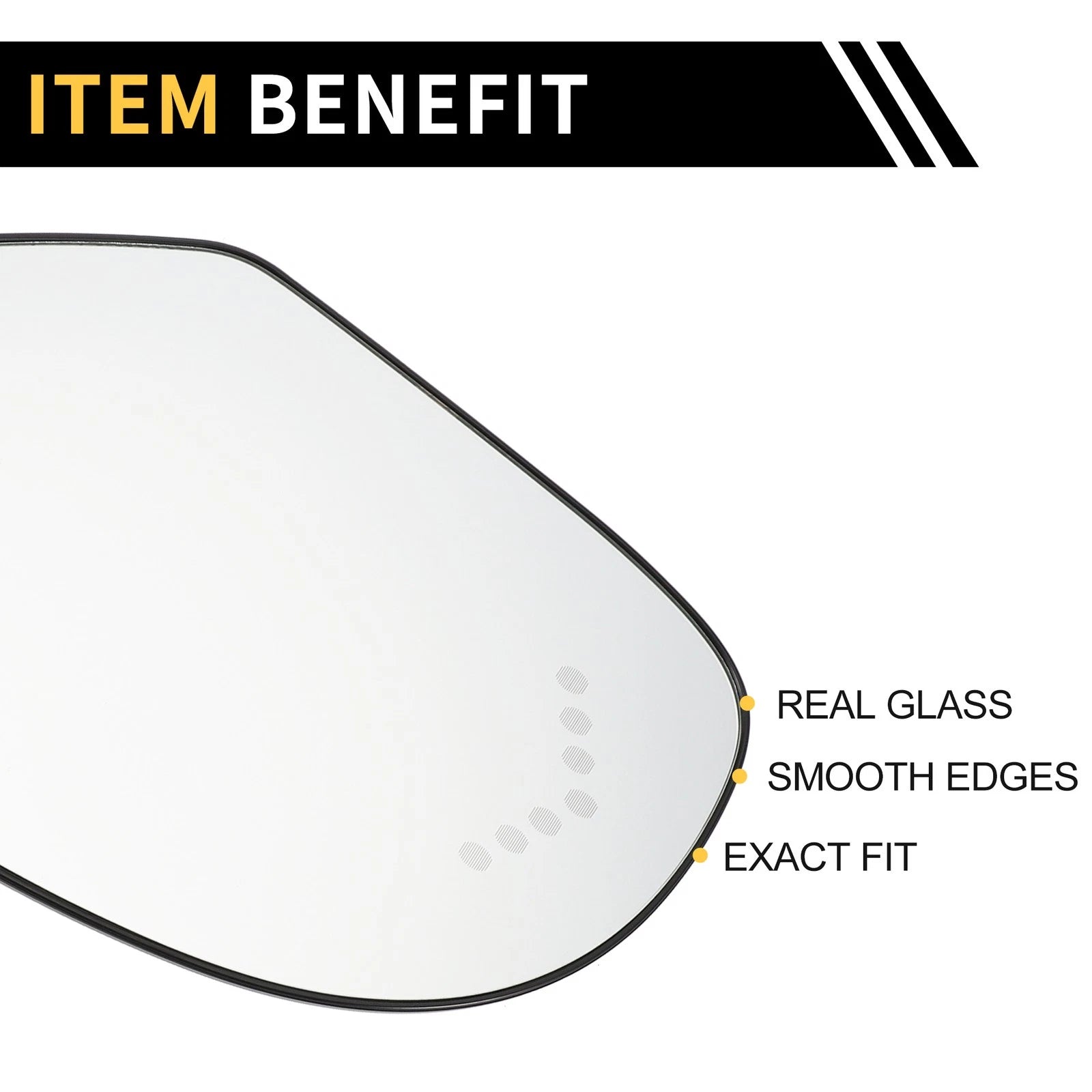 Heated Left Mirror Glass for GMC Sierra 2500 (No. 15874992/25892978)