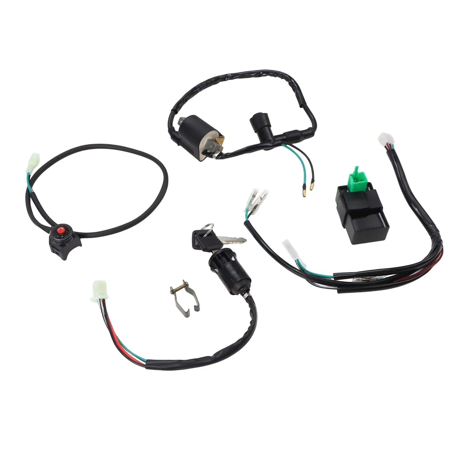 CDI Wiring Harness and Ignition Coil Kit for 50cc 70cc 90cc 110cc 125cc