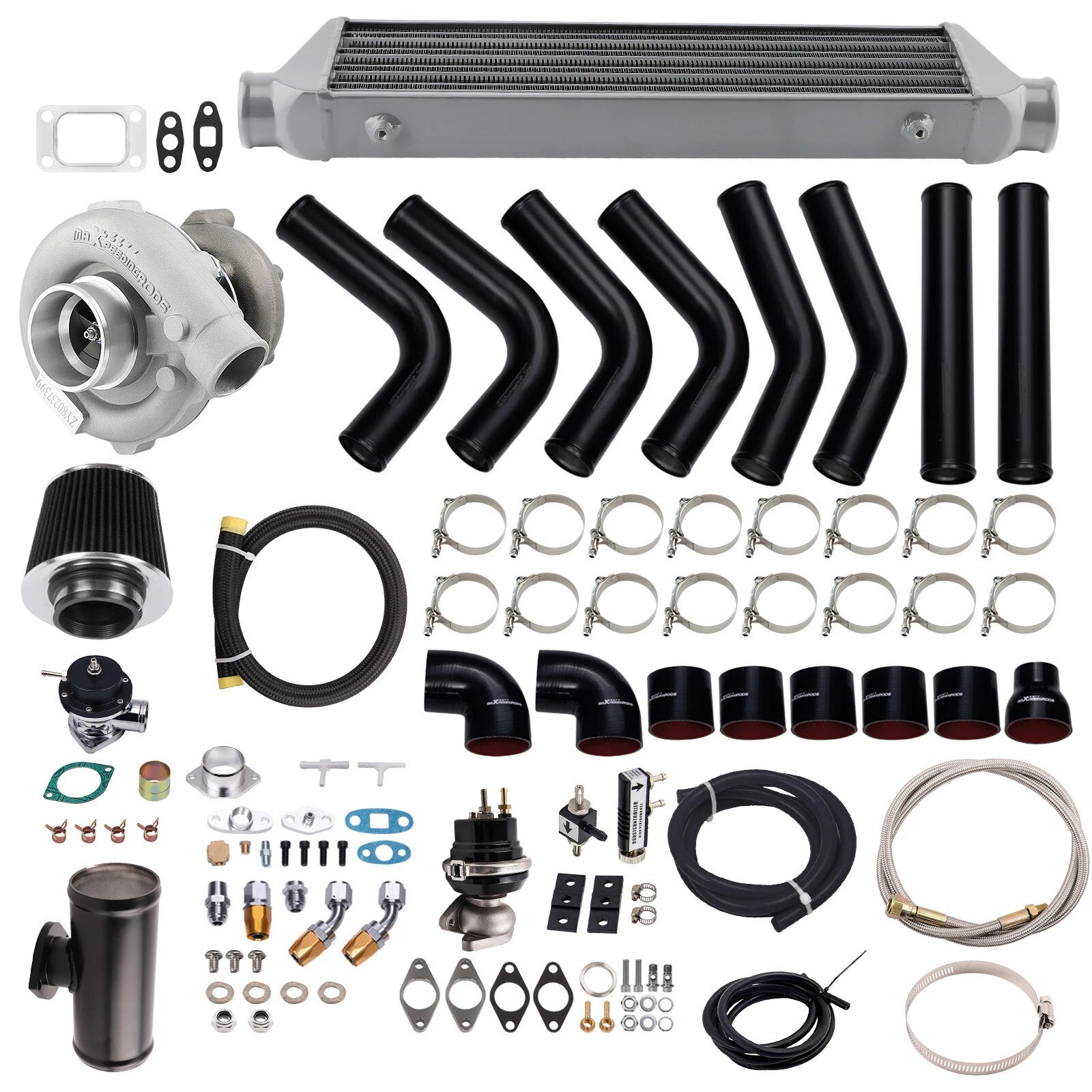 Turbo Kit for BMW E46 323 325 328 330 (T3 T4) Intercooler Fuel Line Pipe Set (2000–2006)