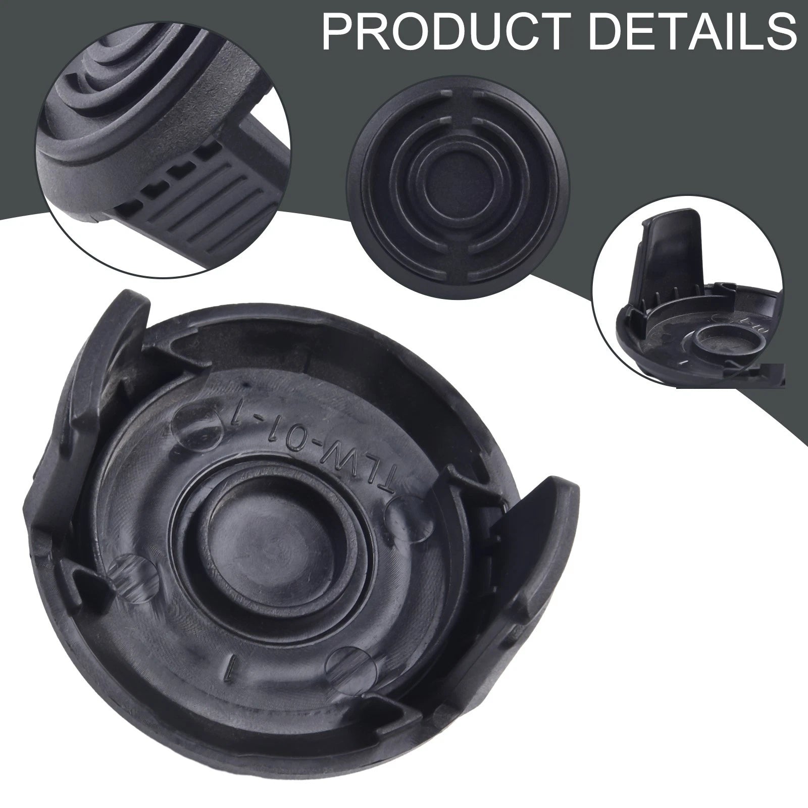 Spool Cap Cover for - Set of 4 Black