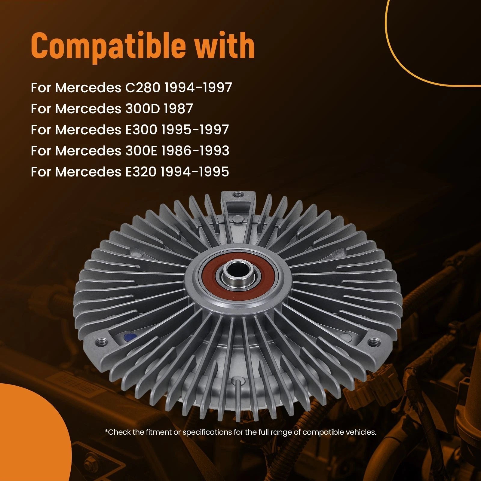 Cooling Fan Clutch for Mercedes-Benz 300E C280 E320 300SE C36 (1986–1997)
