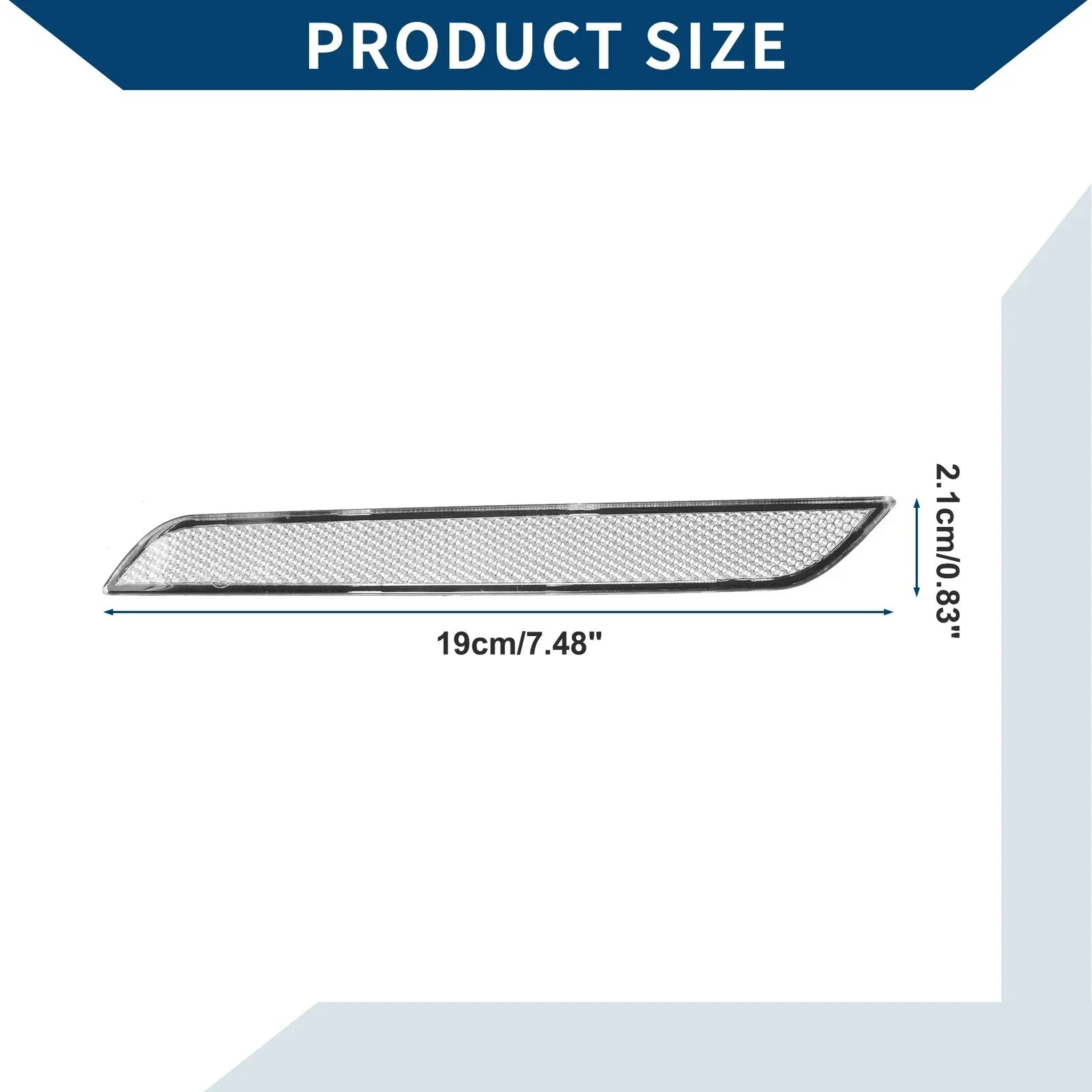 Front Left Bumper Reflector for BMW X6 (2008-2014) White