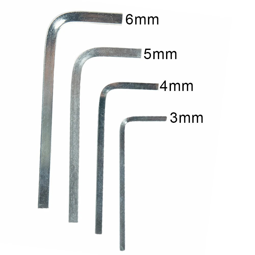 Set of 4 L Shape Square Head Wrench 4 Point Screwdriver 3-6mm