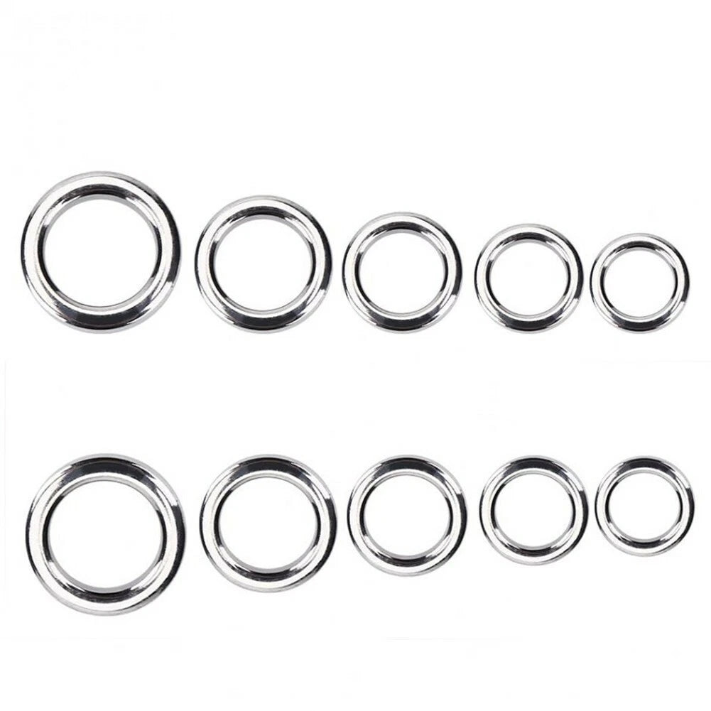 50 Snap Rings for Fishing Lures Tackle Connector (Solid Stainless Steel)