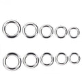 50 Snap Rings for Fishing Lures Tackle Connector (Solid Stainless Steel)