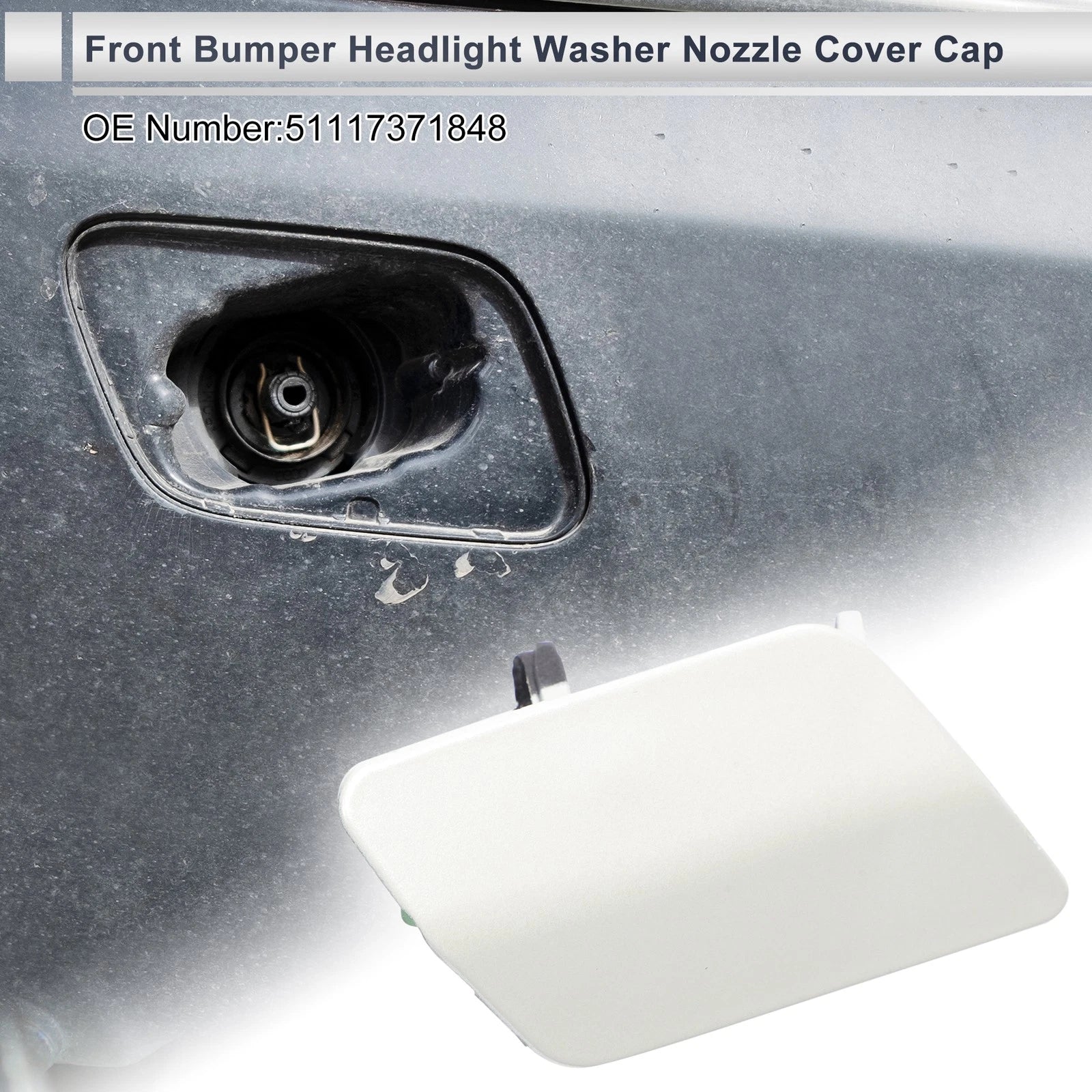 Bumper Headlight Washer Nozzle Cover Cap for BMW 3 Series (2012–2019)