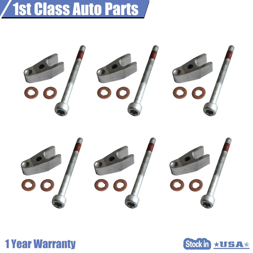 6X Injector Holder Bolt Washer Kit for Mercedes E320 (2005–2008)
