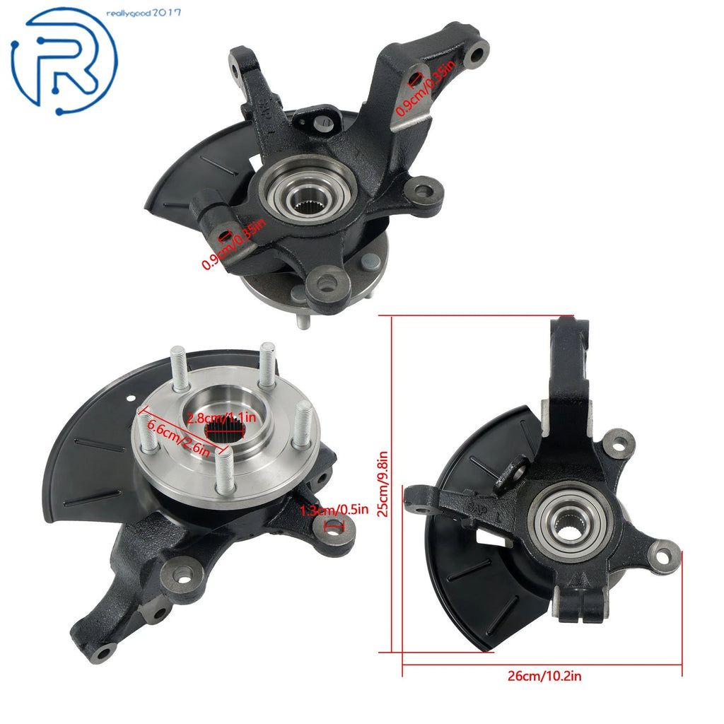Front Left Knuckle & Wheel Hub Bearing for Ford Escape Mercury Mariner (2005-2012)
