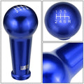 46mm 6-Speed Aluminum Blue Shift Knob w/ Adapters M8 M10 M12 for Universal