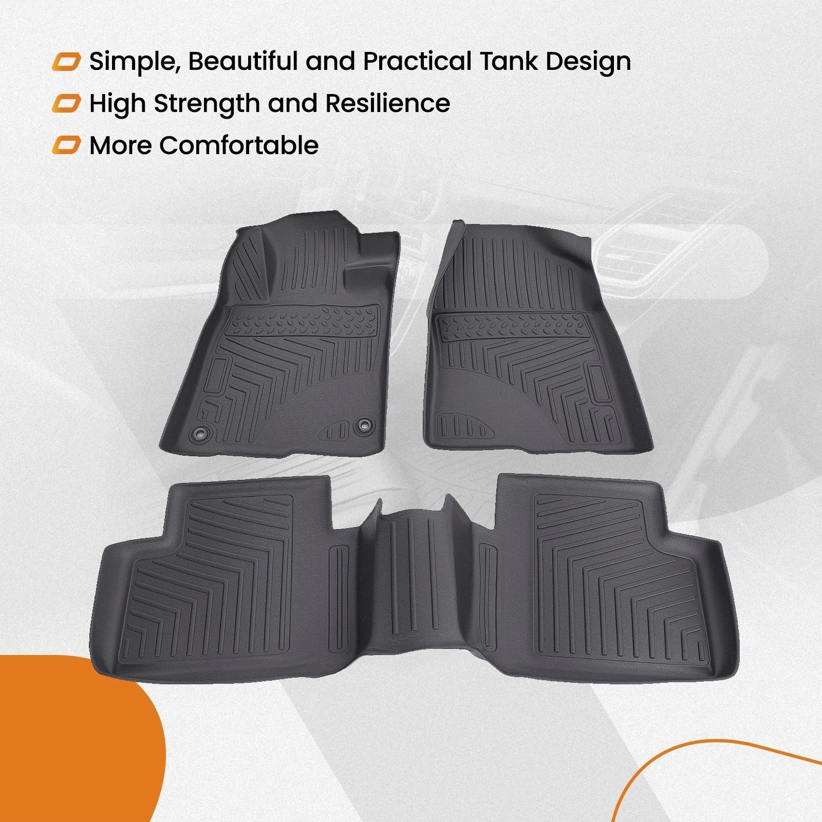 All Weather Floor Mats Liner for Honda Civic/Insight (2016–2021) TPE