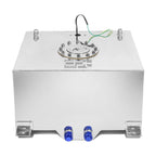 10 Gallon Lightweight Polished Aluminum Race Fuel Cell Tank + Level Sender for