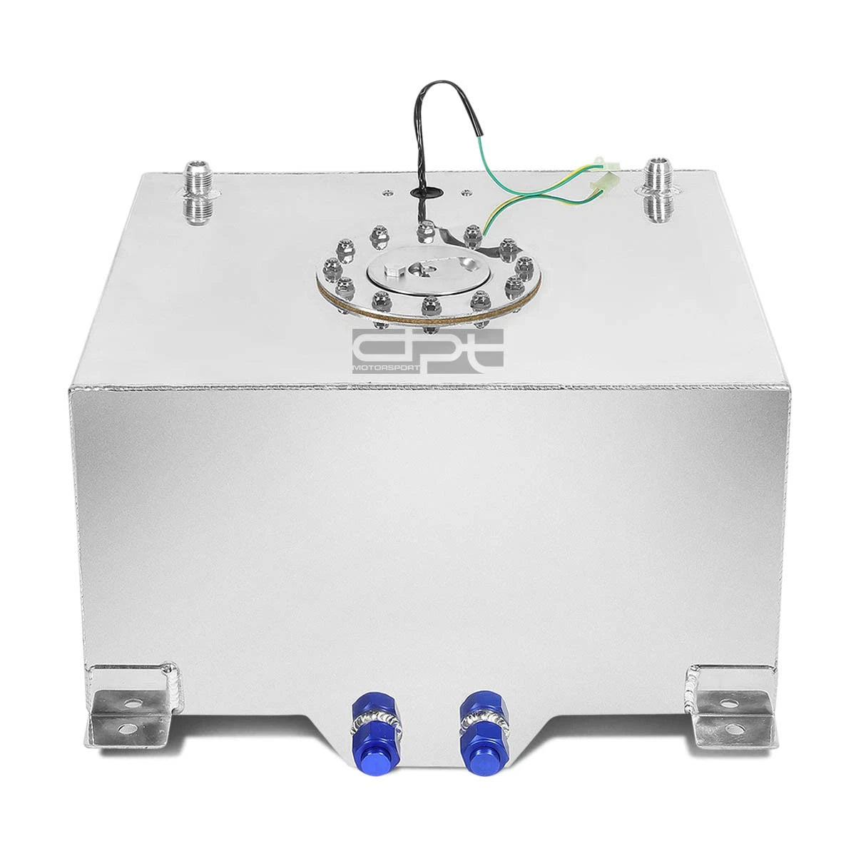 10 Gallon Lightweight Polished Aluminum Race Fuel Cell Tank + Level Sender for