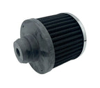 Chrome Valve Cover Breather Push-In for 1-1/4 in Hole (Black Filter)