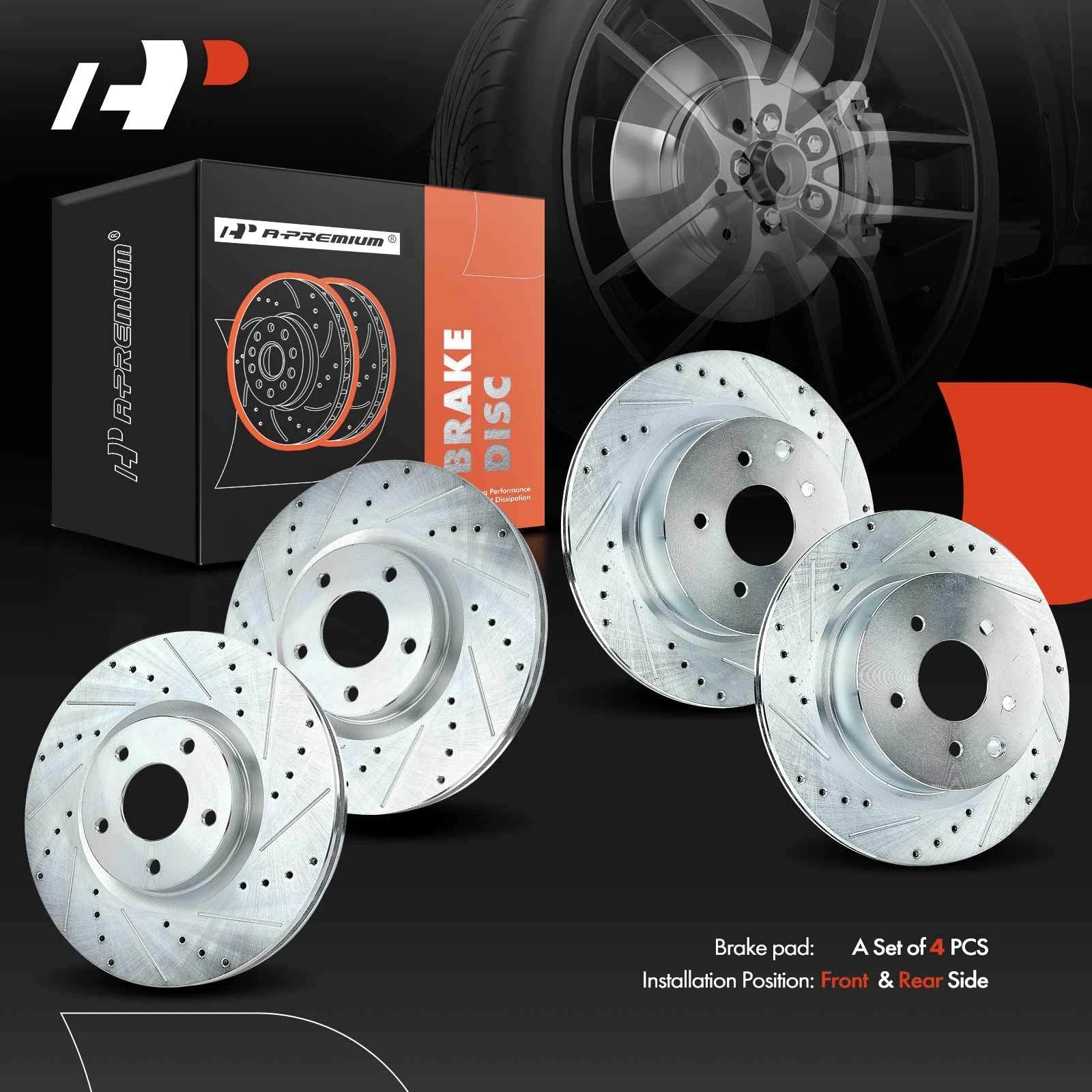 Drilled Brake Rotors for Nissan Maxima (2009–2014, 2016–2022)