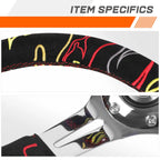 NRG RST-018CH-RLB 350mm Deep Dish Black Suede Steering Wheel for Universal