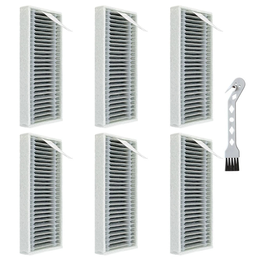 6 Pack White Filter Kit for ECOVACS Deebot X12 OmniCyclone Models