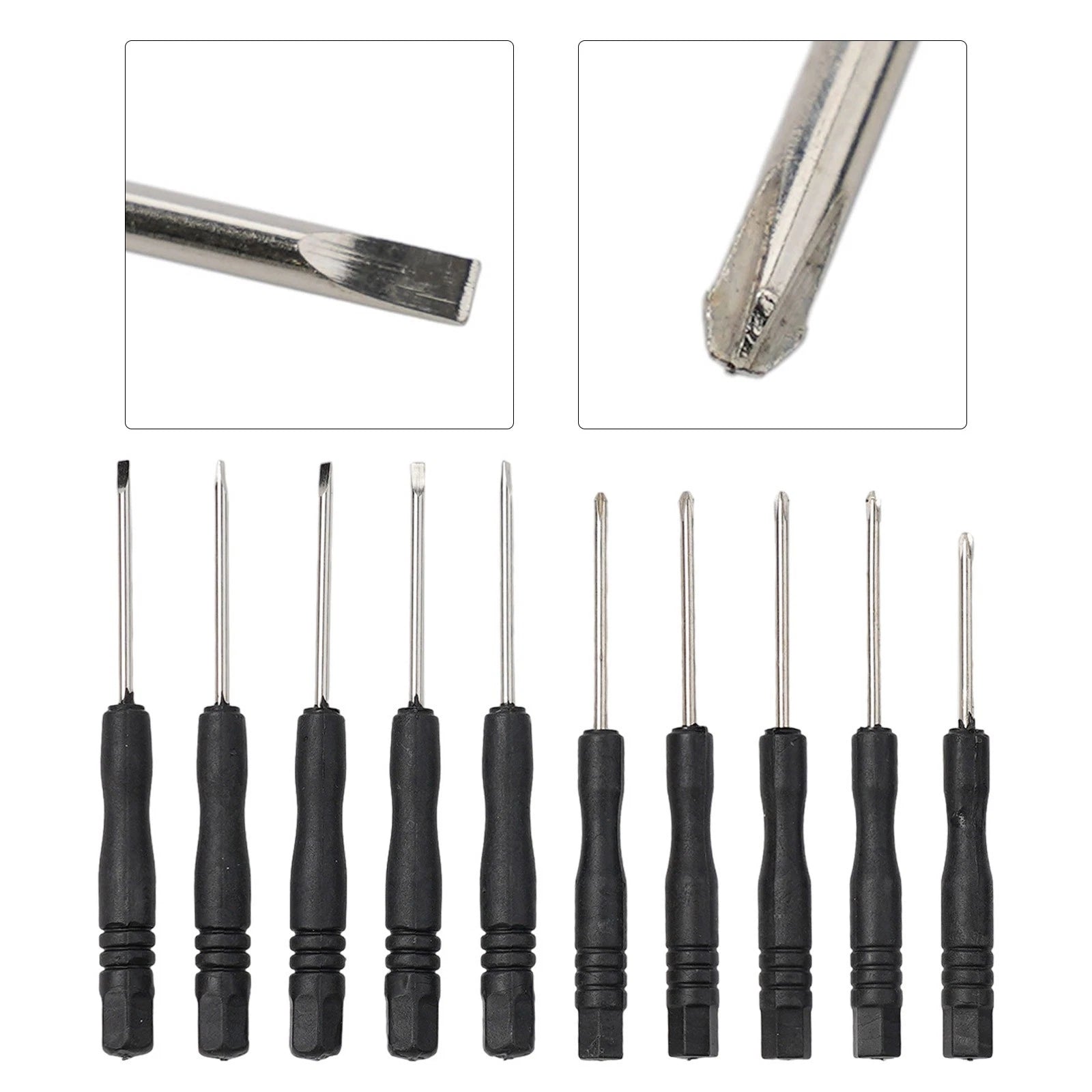 10X Screwdriver Set for Repair Tool (Slotted Cross, 2mm)